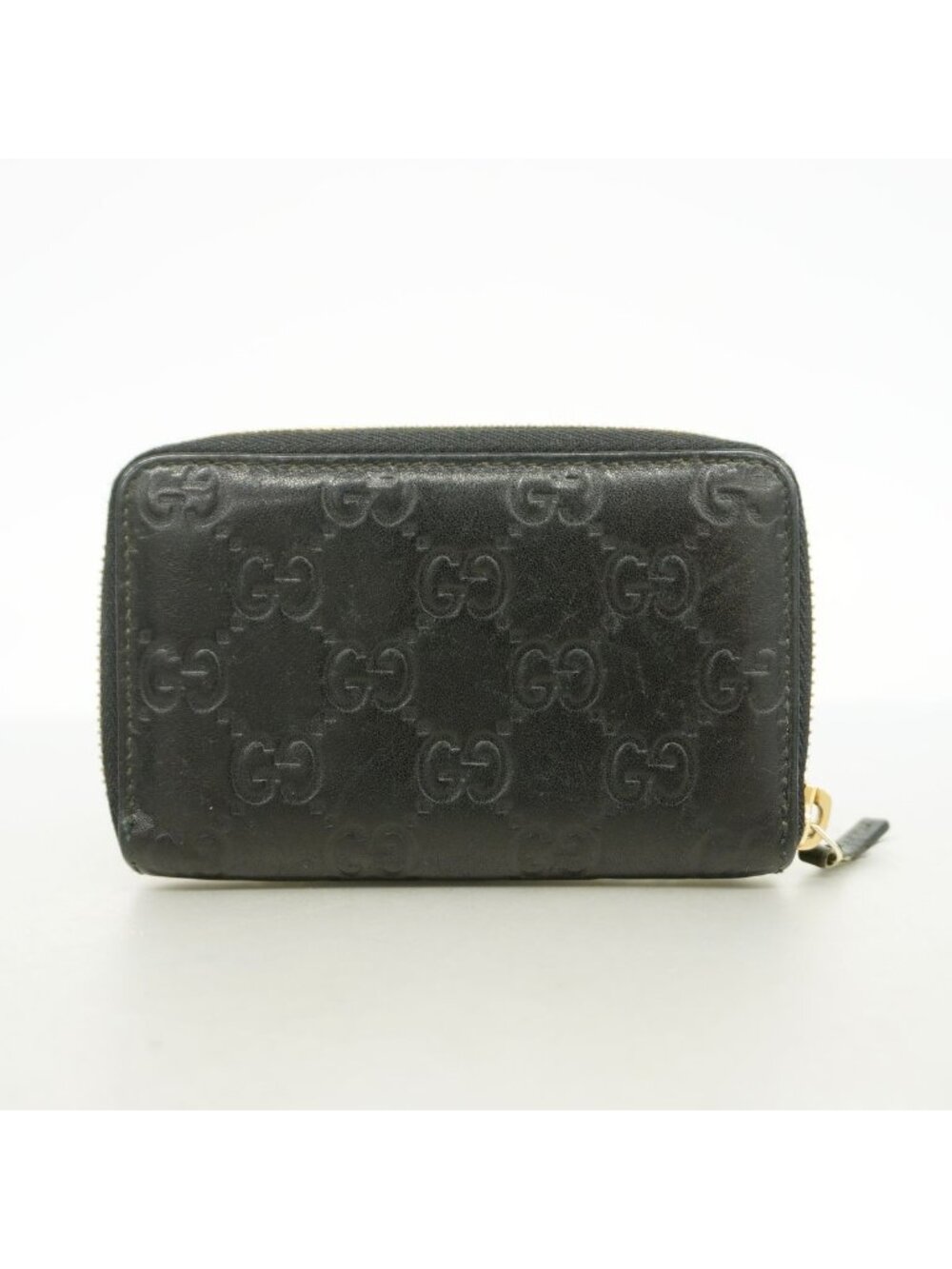 Gucci Coin Purse Guccissima Leather Black Champagne Gold - Picture 7 of 7